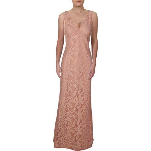 LAUREN RALPH LAUREN Womens Saraeve Formal Lace Evening Dress Pink 4 - JOY2ESpree