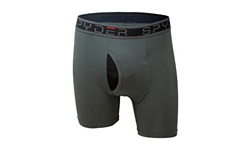 Spyder Performance Mesh Mens Boxer Briefs Sports Underwear 3 Pack W/Fly Front