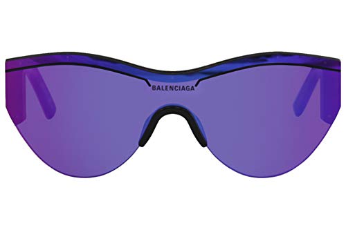 Balenciaga BB0004S Sunglasses 002 Black/Pink Mirror(Double) Lens 99 mm