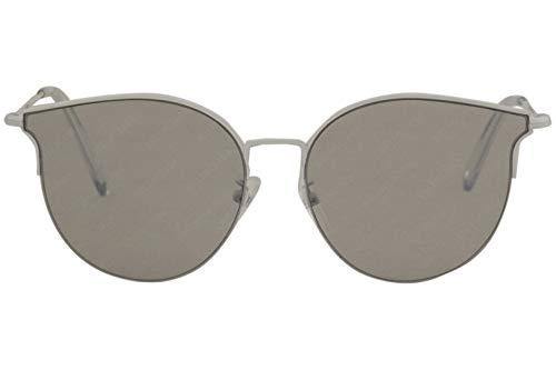 Balenciaga BB0021SK Sunglasses 006 White/Grey Mirror Lens 61 mm