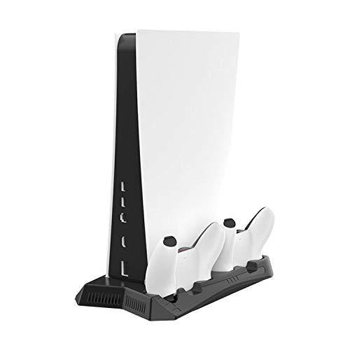 D DACCKIT Vertical Stand with Cooling Station for Playstation 5 Console, DualSense Controller Charging Station for PS5 Digital Edition / UHD - JOY2ESpree