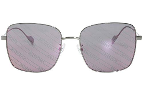 Balenciaga sunglasses (BB-0087-SK 006) Ruthenium - Grey with Mirror effect lenses
