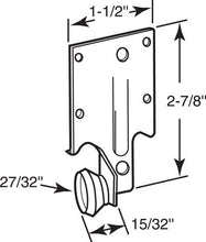 
                        
                          Load image into Gallery viewer, Prime-Line Products R 7132 Drawer Track Center Roller,(Pack of 2),Gray
                        
                      