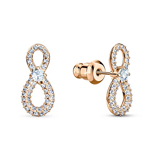 SWAROVSKI Women's Infinity Jewelry Set Collection, Rose Gold Tone & Rhodium Finish, Clear Crystals - JOY2ESpree