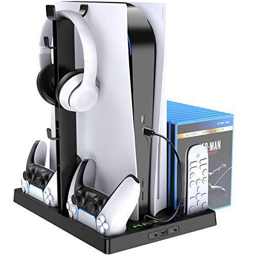 Benazcap Vertical Stand for Playstation 5 Console with Cooling Fan - JOY2ESpree