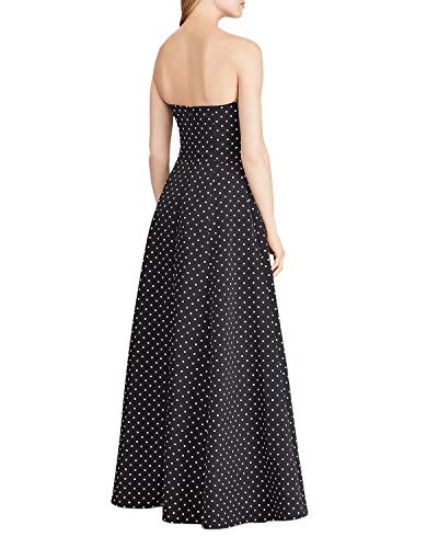 LAUREN RALPH LAUREN Womens Taranne Polka-Dot Faille Evening Dress