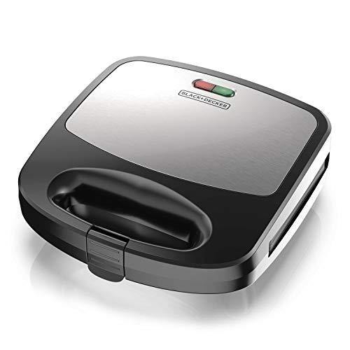 Black+Decker 3-in-1 WM2000SD 3-in-1 Waffle, Grill & Sandwich Maker, Compact Design, Black/Silver - JOY2ESpree