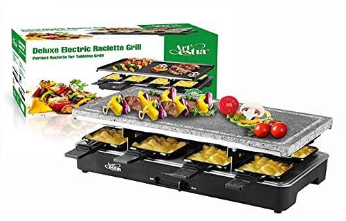 Artestia Raclette Table Grill, Electric Korean BBQ Grill Indoor Cheese Raclette for 8 Person - JOY2ESpree