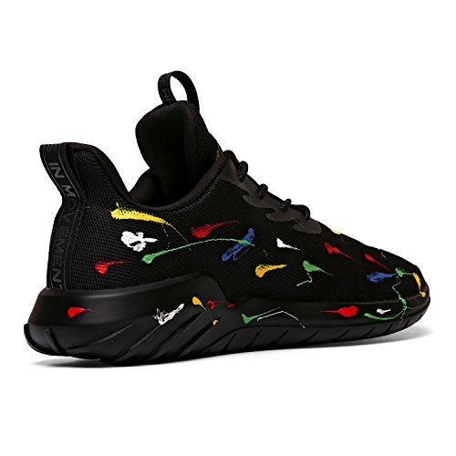 Soulsfeng Mens Running Shoes Mesh Breathable Lightweight Cushioning Training Athletic Sneakers