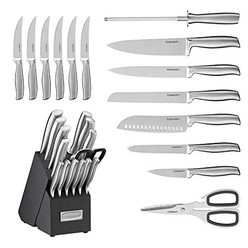 Cuisinart C77SS-15PG 15pc German Stainless Steel Cutlery Block Set, One Size - JOY2ESpree