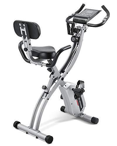 Maxkare Upright Folding Exercise Bike Stationary Recumbent Magnetic Indoor Cycling Bike - JOY2ESpree