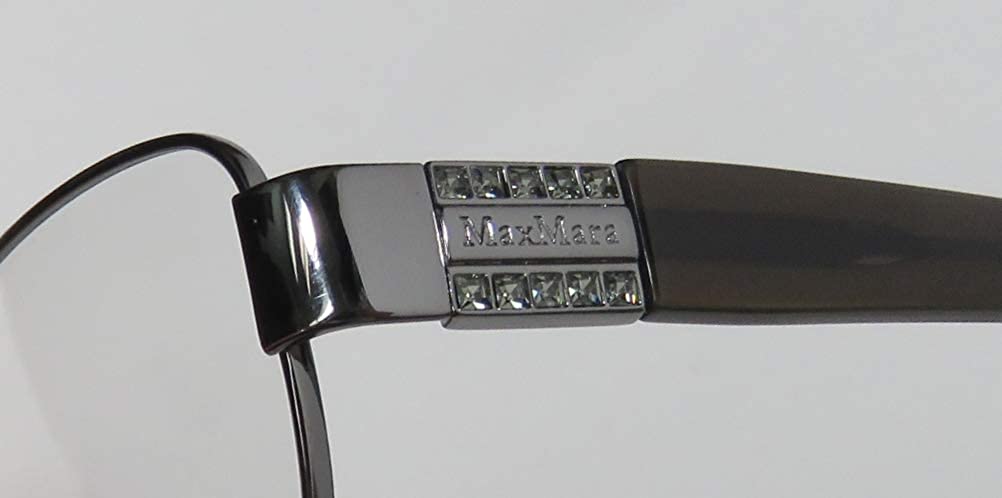 Max Mara 1128 Womens/Ladies Designer Full-rim Crystals Flexible Hinges Authentic Contemporary Classy Eyeglasses/Eyewear