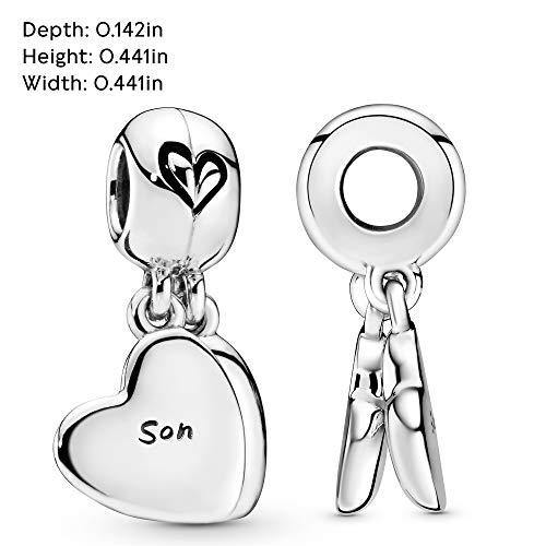 Pandora Jewelry Mother and Son Heart Split Dangle Sterling Silver Charm - JOY2ESpree
