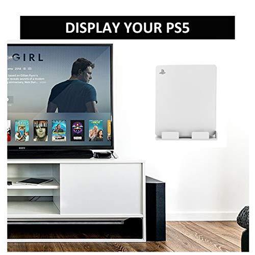 PlayStation 5 Wall Mount Bracket/Rack/Holder for PS5, Wall Mounting White Stand for PlayStation 5 Console - JOY2ESpree