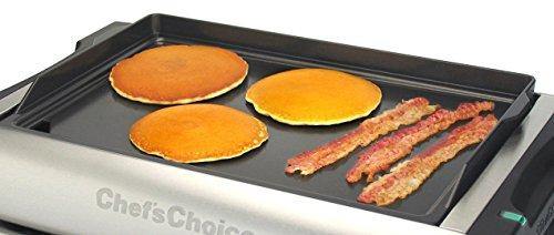 Chef's Choice G880000 Nonstick Griddle Plate Fits Chef'sChoice Electric Indoor Grill, Black, One Size, Gray - JOY2ESpree