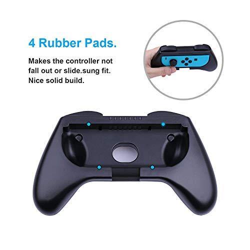 HEYSTOP Grip Compatible with Nintendo Switch Grip 3 Pack Wear Resistant Game Switch Controller Handle Case Kit for Nintendo Switch Joy Con, Black - JOY2ESpree