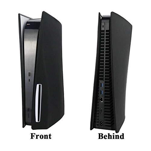 DMLNN PS5 Silicone Skin Cover, Dustproof Anti-Scratch Anti-Fall Waterproof Protector Case for Sony Playstation 5 Disk Edition (Disk Edition, Black) - JOY2ESpree