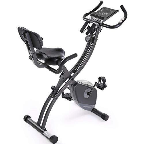 MaxKare Folding Magnetic Upright Exercise Bike w/Pulse Sensor/LCD Monitor Indoor Cycling Bike Stationary Bike - JOY2ESpree