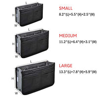 
                        
                          Load image into Gallery viewer, Vercord Purse Organizer Insert for Handbags Bag Organizers Inside Tote Pocketbook Women Nurse Nylon 13 Pockets Black Medium
                        
                      