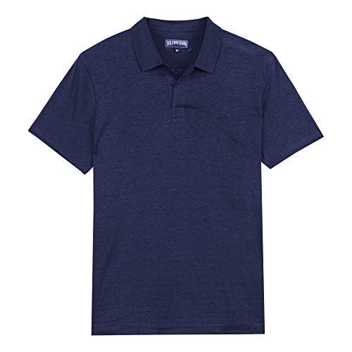 Vilebrequin Men's Pyramid Solid Linen Jersey Polo