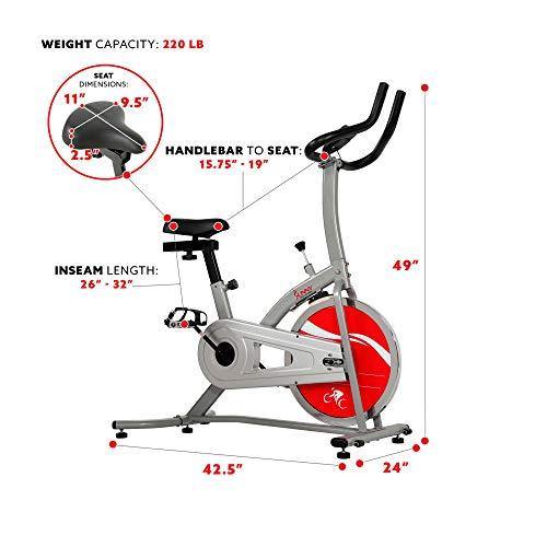 Sunny Health & Fitness Indoor Cycling Exercise Stationary Bike with Digital Monitor - JOY2ESpree