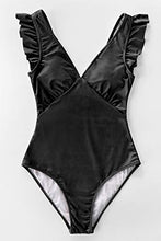 
                        
                          गैलरी व्यूवर में इमेज लोड करें, CUPSHE Women's One Piece Swimsuit V Neck Ruched Ruffle Shoulder Swimwear Bathing Suits
                        
                      