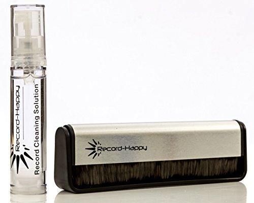 Vinyl Record Cleaning Brush Set - Carbon Fiber Brush, Microfiber Cloth and Anti-Static Solution Kit by Record-Happy. - JOY2ESpree