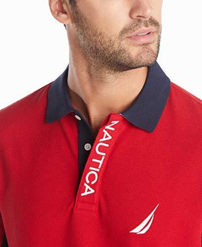 Nautica Men's Short Sleeve Color Block Performance Pique Polo Shirt - JOY2ESpree