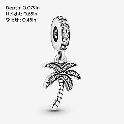 Pandora Jewelry Sparkling Palm Tree Dangle Cubic Zirconia Charm in Sterling Silver - JOY2ESpree