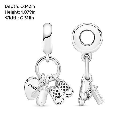 Pandora Jewelry Baby Bottle and Shoes Dangle Cubic Zirconia Charm in Sterling Silver - JOY2ESpree