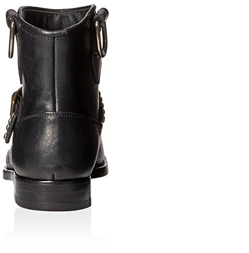 SAINT LAURENT Women's Motorcycle Studded Strap Boot