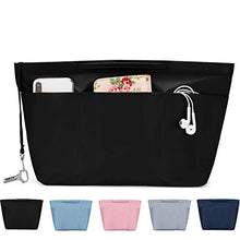 
                        
                          Load image into Gallery viewer, bridawn Nylon Tote Organizer Purse Insert Pocketbook Organizer Insert Handbag Divider with Handles Zipper Closure
                        
                      