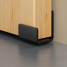 
                        
                          Load image into Gallery viewer, FaithLand Sliding Barn Door Floor Guide, Bottom Adjustable Floor Guide Roller, Black
                        
                      