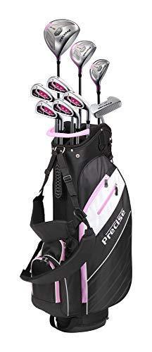 Precise AMG Ladies Womens Complete Golf Clubs Set Includes Driver, Fairway, Hybrid, 6-PW Irons, Putter, Stand Bag, 3 H/C's - Choose Color and Size! - JOY2ESpree