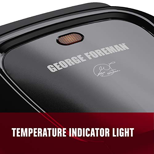 George Foreman GR0040B 2-Serving Classic Plate Grill, Black - JOY2ESpree