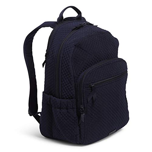Vera Bradley Women's Microfiber Campus Backpack, Classic Navy, One Size