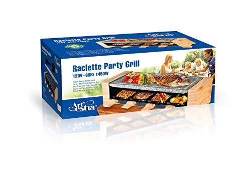 Artestia Electric Raclette Table Grill, Korean Bbq Grill, Raclette Grill 1450W Removable 2-In-1 with Grill Stone - JOY2ESpree