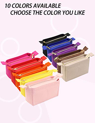LEXSION Organizer,Bag Organizer,Insert purse organizer with 2 packs in one set fit LV NeoNoe Noé Series perfectly