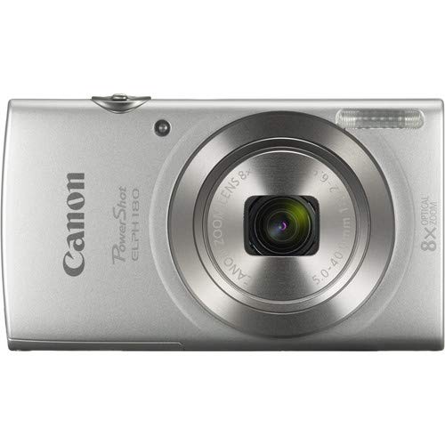 Crystal Canon Elph 180 Point and Shoot Camera Bundle (Silver Bundle)