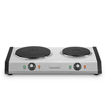 
                        
                          Cargar imagen en el visor de la galería, Cuisinart Cast-Iron Double Burner, 11.5"(L) x 19.5"(W) x 2.5"(H), Silver - JOY2ESpree
                        
                      