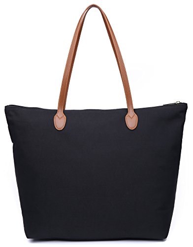 NNEE Water Resistant Light Weight Nylon Tote Bag Handbag