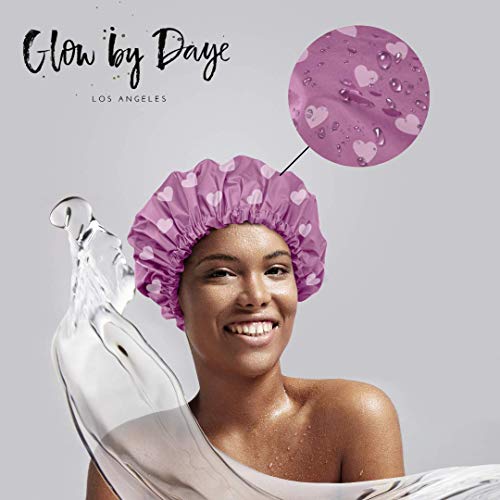 Large Satin Lined Shower Cap- Adjustable, Waterproof, Satin Interior for Hair Protection