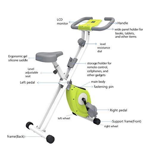 TMICOS Folding Exercise Bike,Indoor Cycling Bike Stationary Bike Magnetic Erection Fitness Workout Cardio Fixed Machine - JOY2ESpree