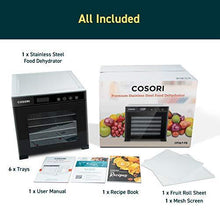 
                        
                          Muat gambar ke penampil Galeri, COSORI Premium Food Dehydrator Machine(50 Free Recipes), 6 Stainless Steel Trays with Digital Timer and Temperature Control - JOY2ESpree
                        
                      