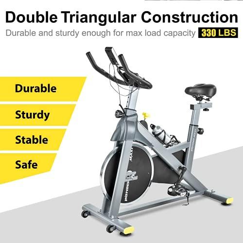 Wonder Maxi Indoor Cycling Bike, Exercise Bike Stationary Belt Drive Workout Bike - JOY2ESpree