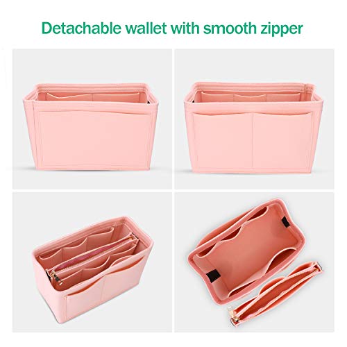 MA STRAP Purse Organizer with Detachable Zipper Pouch Multipurpose Felt Insert Bag Fit Speedy Neverfull Longchamp Tote