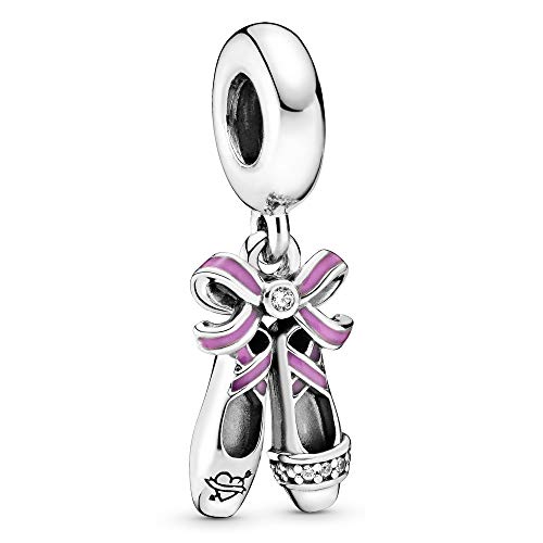 Pandora Jewelry Ballerina Shoes Dangle Cubic Zirconia Charm in Sterling Silver - JOY2ESpree