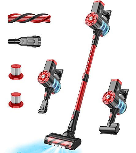 Cordless Vacuum Cleaner,OKP 220W Powerful Stick Vacuum,Detachable Battery,Lightweight,LED Headlights - JOY2ESpree