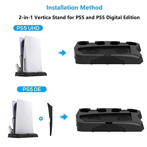 FANPL PS5 Vertical Stand Cooling Fan Station for Playstation 5 Digital Edition/Ultra HD - JOY2ESpree