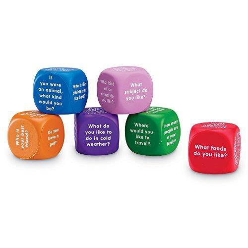 Learning Resources Conversation Cubes, Social Dice, Autism Therapy, Ice Breaker Cubes, Foam Cubes, 6 Pieces, Ages 6+ - JOY2ESpree